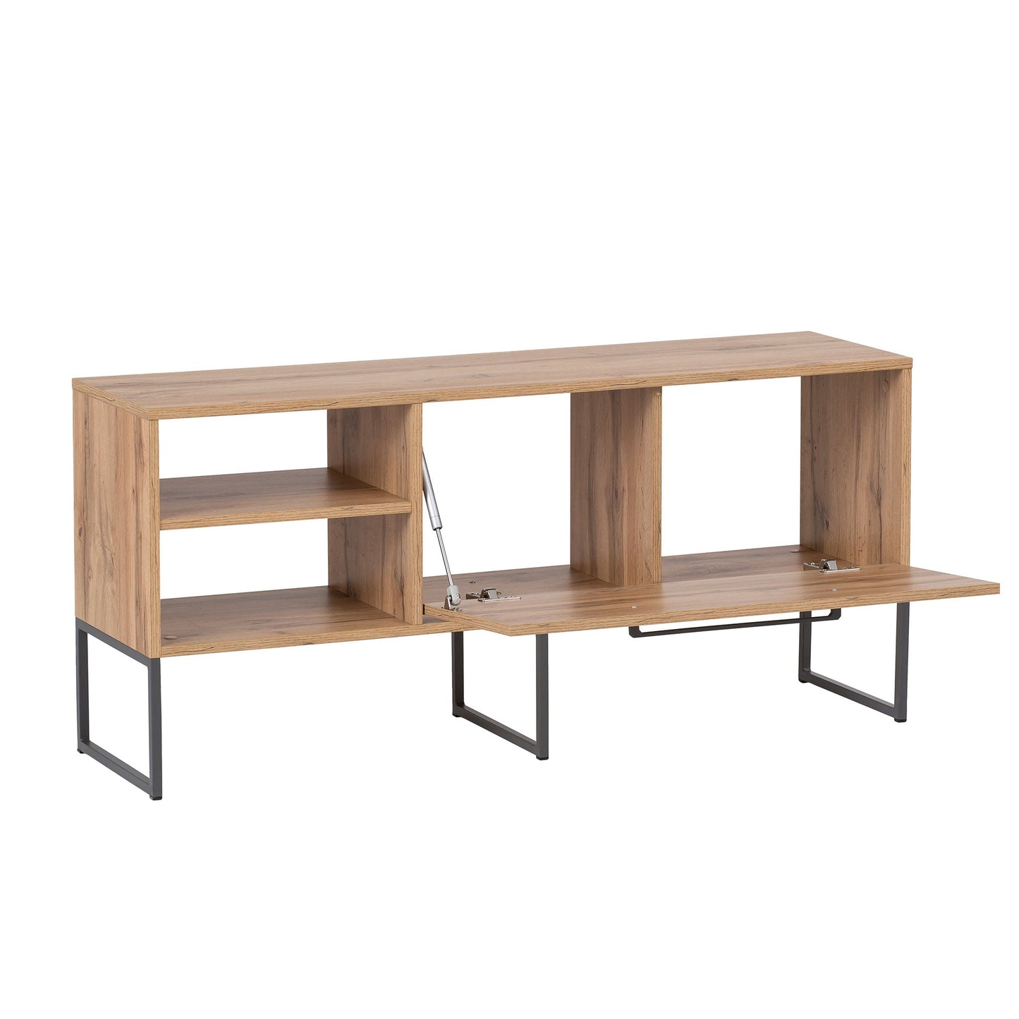 Offene Tv Bank mit 2 Fächern hinter der Klappe