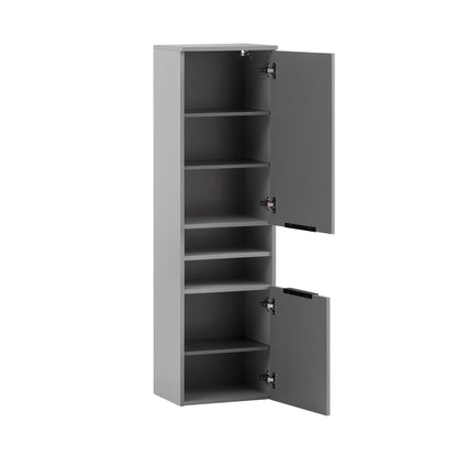 Graues Highboard offen