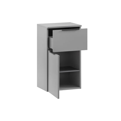 Kleiner grauer offener Unterschrank