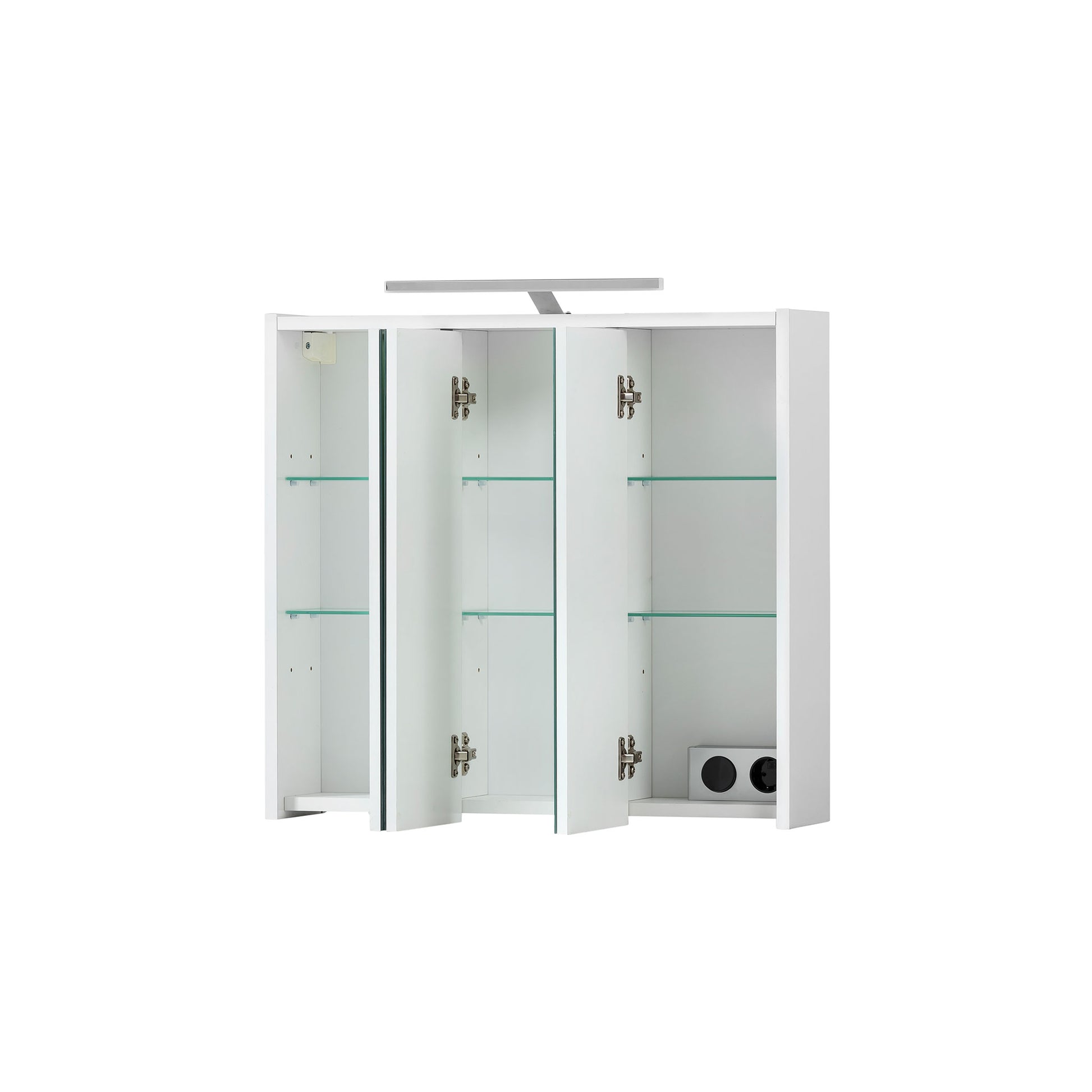 Offener Spiegelschrank weiß