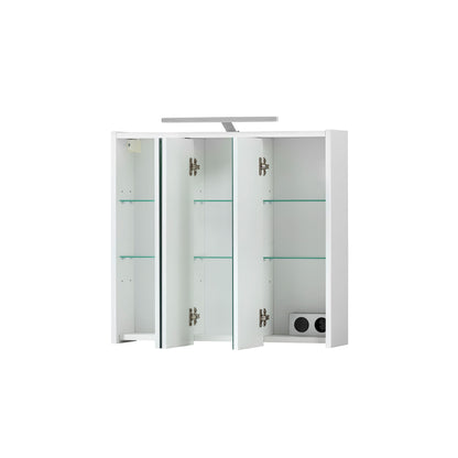 Offener Spiegelschrank weiß