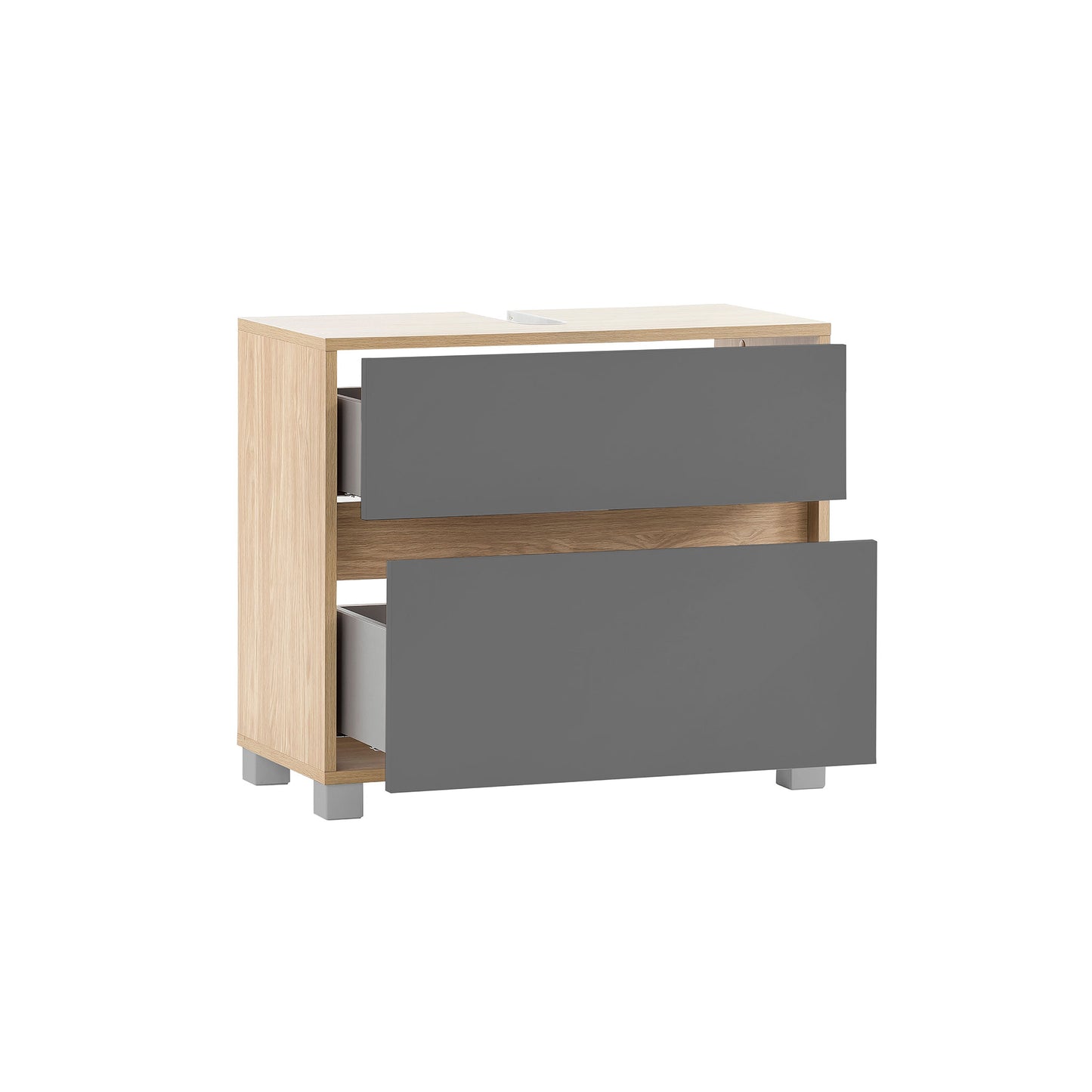 Waschbeckenunterschrank offfen mit 2 Schubkästen