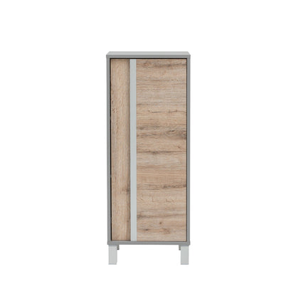  Highboard in Wildeiche/ Platingrau