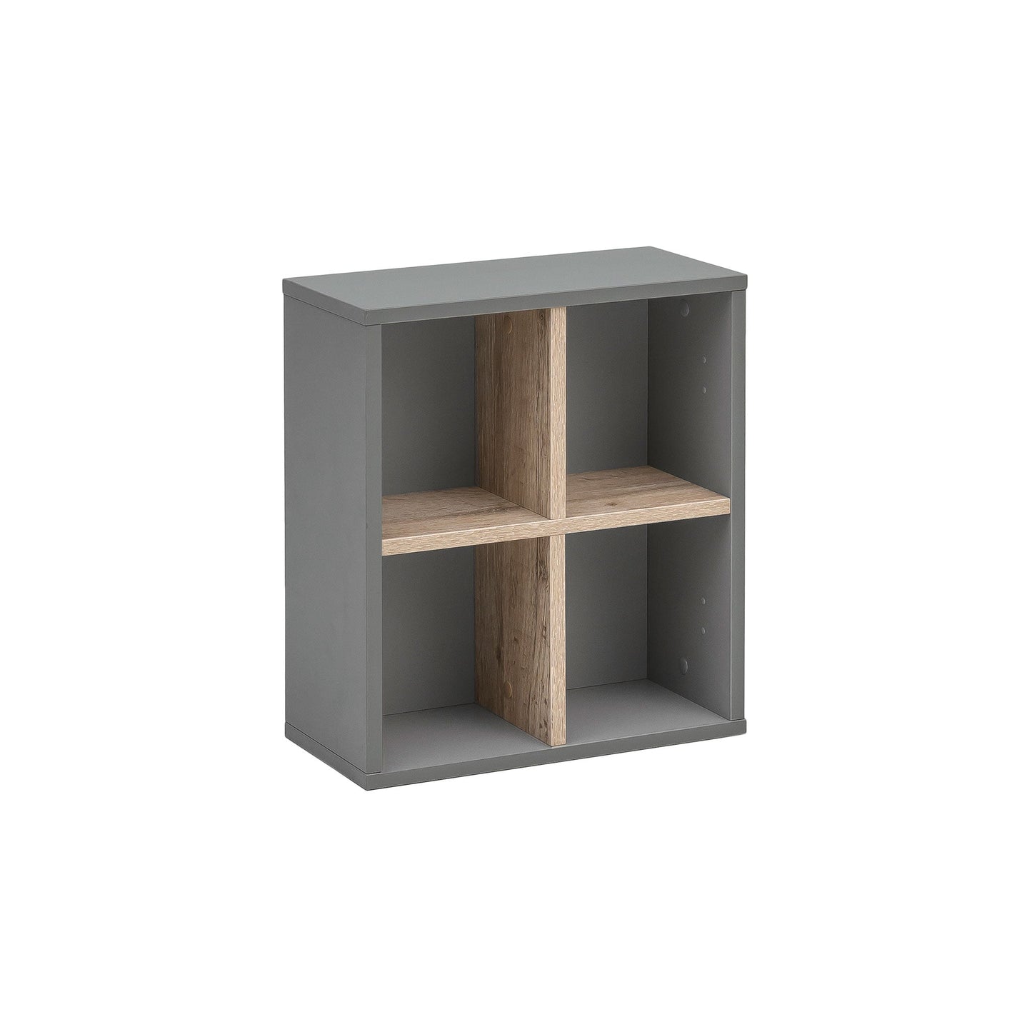  Wandregal in Platingrau/ Wildeiche