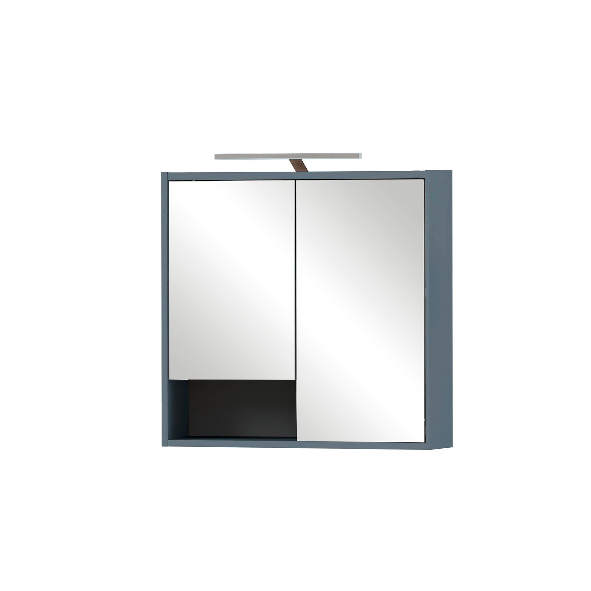 LED Spiegelschrank mit 2 Türen & einem offenem Fach